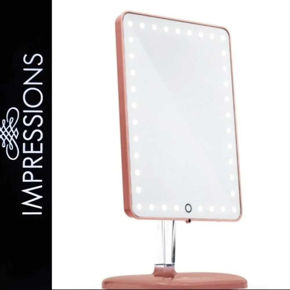 Impressions Touch Pro LED Makeup Mirror + Wireless Bluetooth Audio + USB Charger